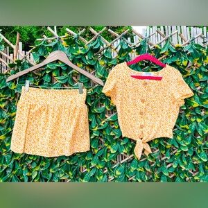 🔹 Speechless Kids Floral Print 2 Piece Skirt Set